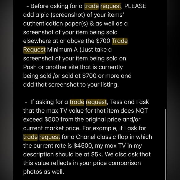 🤍✨Trade Tag Requirements✨🤍 - Picture 5 of 6